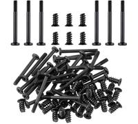 80 tornillos para ventilador de PC, de acero al carbono, juego de tornillos para carcasa de ordenador, #6-32 x 30 mm, 30 unidades/M5 x 10 mm, 30 unidades