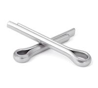 80 Uds 304 pasadores divididos de acero inoxidable M3-M8 tipo U pasador chaveta resorte abrazadera dividida elástico abierto Para Automoción(M5,10mm)