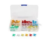 80 Uds 5A 10A 15A 20A 25A 30A Auto coche camión bajo Mini hoja tipo fusible Kit