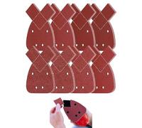 80 unidades Black+Decker, papel de lija triangular, 95 x 135 mm, grano 80, compatible con ratones de lija Black y Decker, para lijadora de ratón sobre madera y metal