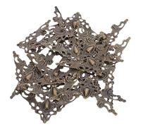 80 Unidades Protector de Esquinas Vintage de Hierro Borde Triangular Calado | Acabado Antiguo, Uso en Cajas y Cajones de Madera, Manualidades y Encuadernación