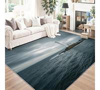 80 x 150 cm Alfombras Salón Gris Tiempos Modernos Faro Mar Alfombra Pelo Corto Suave Antideslizante Alfombra de Dormitorio Alfombras para Salon Habitacion