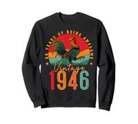 80 Year Old Chicken Vintage 1946 Farmer 80th Birthday Party Sudadera