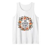 80 Years Loved 80th Birthday Funny 80 Year Old Women's Camiseta sin Mangas