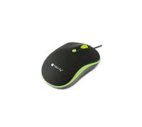 Techly 306721 Ratón óptico USB 800-1600 dpi Negro/Verde Negro/Verde