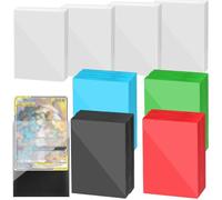 800 fundas para tarjetas coleccionables, 400 fundas transparentes para tarjetas y 400 fundas para tarjetas de 8 colores mate para MTG, TCG, tarjetas comerciales, tarjetas deportivas (800 unidades, 4