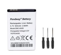 800 mAh 3,7 V DBC-800D - Batería de repuesto compatible con Doro 1359 1360 1361 1362 2415 5031 5516 5517 6031 6041 6051 6120 6121 6171 65252525252525251 Para PhoneEasy 503X 508GSM para Easy-5 para
