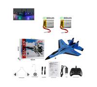 (800 mAh azul 2B) Avión RC SU-35 de 800 mAh, edición mejorada, batería grande, modelo de vuelo RC, planeadores,