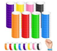 800 Pieza Pulseras para Eventos, Pulseras de Papel para Eventos, Pulseras para Eventos Coloridas, Impermeables Brazalete Papel, Se Puede Escribir, para Parques de Atracciones, Conciertos, Fiestas