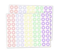 800 Piezas, Arandela Adhesivas para Hojas Archivador Anillas Refuerzo - 5 Colores