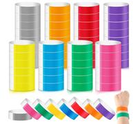 800 unidades de bandas de entrada de colores para eventos, resistentes al agua, para eventos, festivales, muñequeras verdes para eventos, clubes, muñequeras ligeras para conciertos