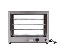 800 W 220 V - Armario de calefacción para alimentos, 4 pisos, mostrador caliente, vitrina de acero inoxidable, mostrador caliente comercial para panaderías, cafés, restaurante rápido, etc