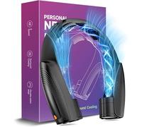 8000 mAh Ventilador Portátil de Cuello Recargable, ventilador USB 6 velocidades, ventilador sin aspas, Mini cuello ventilador de Silencioso, ideal para Coche Deporte Oficina Hogar Viajar Acampar
