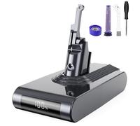 8000mAh Batería para Dyson V8 con Pantalla, Batería de Repuesto para Dyson V8 Compatible con Dyson V8 Absolute V8 Animal V8 Series V8 Motorhead V8 Absolute Pro SV10 Aspirador de Mano con 2 Filtros