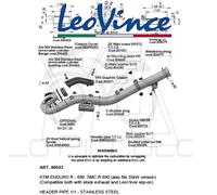 80023 Set Colectores LEOVINCE KTM 690 Smc R 2019