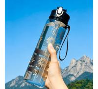 800ML Nueva Taza Espacial Creativa de Celebridad de Internet, Taza de Plástico Portátil con Cordón y Abatible, Botella de Agua con de Estética, Taza con Bolso