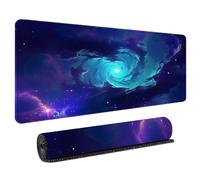 800x300mm Alfombrilla de Ratón Gaming con Diseño de Cielo Estrellado Galaxia Mouse Pad Gamer Extendido con Bordes Reforzados y Base de Caucho Antideslizante para Ordenador y PC