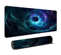 800x300mm Alfombrilla de Ratón Gaming con Diseño de Cielo Estrellado Galaxia Mouse Pad Gamer Extendido con Bordes Reforzados y Base de Caucho Antideslizante para Ordenador y PC