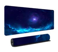 800x300mm Alfombrilla de Ratón Gaming con Diseño de Cielo Estrellado Galaxia Mouse Pad Gamer Extendido con Bordes Reforzados y Base de Caucho Antideslizante para Ordenador y PC