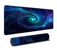 800x300mm Alfombrilla de Ratón Gaming con Diseño de Cielo Estrellado Galaxia Mouse Pad Gamer Extendido con Bordes Reforzados y Base de Caucho Antideslizante para Ordenador y PC