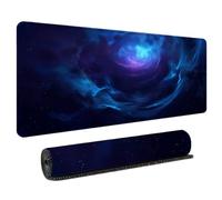 800x300mm Alfombrilla de Ratón Gaming con Diseño de Cielo Estrellado Galaxia Mouse Pad Gamer Extendido con Bordes Reforzados y Base de Caucho Antideslizante para Ordenador y PC