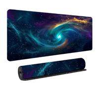 800x300mm Alfombrilla de Ratón Gaming con Diseño de Cielo Estrellado Galaxia Mouse Pad Gamer Extendido con Bordes Reforzados y Base de Caucho Antideslizante para Ordenador y PC