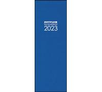 801-0015 - Agenda de oficina 2023, 10,4 x 29,6 cm, 2 días en 1 página, cubierta con estructura de lino, con perforación en las esquinas y marcapáginas