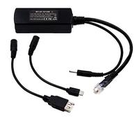 802,3 af PoE Divisor con salida de 5 voltios. Alimentación a través de Ethernet para 5 V cámaras como Foscam, iPads, USB, Dropcam, Raspberry Pi, etc. A 99,9 metros de un interruptor poe, muchas opciones de conector.