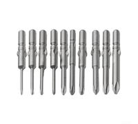 802/6C - Juego de puntas de destornillador eléctrico con puntas PH0/PH1/PH2, vástago redondo de 6 mm, 60 mm/80 mm/100 mm/150 mm/200 mm de longitud, acero de aleación, broca de destornillador de alto