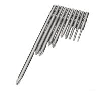 802/6C - Juego de puntas de destornillador eléctrico con puntas PH0/PH1/PH2, vástago redondo de 6 mm, 60 mm/80 mm/100 mm/150 mm/200 mm de longitud, acero de aleación, broca de destornillador de alto