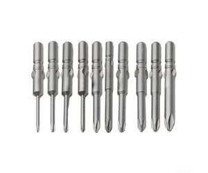 802/6C - Juego de puntas de destornillador eléctrico con puntas PH0/PH1/PH2, vástago redondo de 6 mm, 60 mm/80 mm/100 mm/150 mm/200 mm de longitud, acero de aleación, broca de destornillador de alto