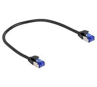 Delock cable de red rj45 cat.6a s/ftp slim 0,25 m negro