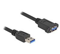 80486 Cable USB A Hembra,USB A Plug 1m Negro 26AWG,27AWG DELOCK