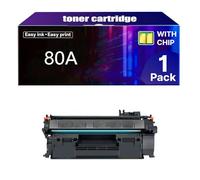 80A Cartucho de Tóner de Alto Rendimiento para HP 80A CF280A 80X CF280X, Compatible con HP Laserjet Pro 400 M401d M401dn M401dne 400 MFP M425dn M425dw Impresoras,Black-1 Pack