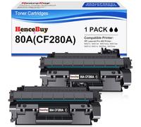 80A CF280A tóner negro: reemplazo para HP 80A CF280A 80X CF280X para Laserjet Pro 400 M401dne M401dw M401n M401a MFP M425dw MFP M425dn M401 M425 impresora (2 negro)