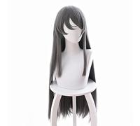 80cm Bloom Into You Cosplay Wig Yagate Kimi ni Naru Nanami Touko Wig Sakurashima Mai Dark Grey Straight Long Wigs + Wig Cap