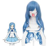 80cm Blue Mix ondulado largo resistencia al calor peluca sintética Himouto Umaru-chan Cosplay Tachibana Sylphynford Cosplay pelucas + peluca Cap