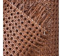 80cm de Ancho Rollo de Ratán por Metros Plástico, Sintetico Rejilla Mimbre, Correas de Ratán de Tela Malla, Tejido de Caña para Muebles Silla Gabinete Bricolaje Marrón(50x350cm)