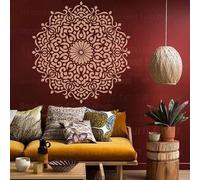 80cm Mandala Round Flower Lotus Plantillas De Plantillas Pintura De Mandala Grande Para Paredes Decoración Grande Plantilla De Muebles Nicho Piso De Pared Decoración De Azulejos Marcos