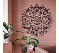 80cm Mandala Round Flower Lotus Stencil Plantillas Para Decoración Plantilla Mandala Reutilizable Patrones De Muebles Suelo De Baldosas Pared Del Nicho Las Semillas Azulejos Del Suelo Tela