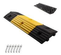 80cm Reductor de Velocidad Vial de Goma, Reductor Velocidad Coche, Altura 6 Cm, Reducen Eficazmente la Velocidad del Vehículo, para Asfalto, Hormigón, Garajes, Caminos Grava