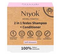 80g Niyok Champú sólido 2 en 1 + acondicionador - Flor suave
