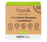 80g Niyok Champú sólido 2 en 1 + acondicionador - Toque verde