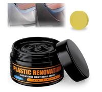 80g Renovador de Plástico Para Coche,Renovador para superficies plásticas exteriores e interiores,Crema reparadora para plásticos automóvil,efecto natural y duradero(negro)