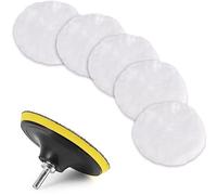 80mm Almohadilla Pulido de Lana 7 Piezas Lana para Pulir Coche Kit