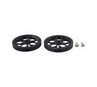 80mm Bicicleta plegable Easy Wheels Aleación de aluminio con rodamiento incorporado para Brompton para 3Sixty Smooth resistente al desgaste ligero kit de piezas de repuesto negro rojo plata oro (negro