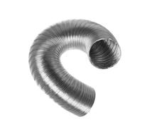Ø 80mm Conducto de Aire Flexible para Campana Extractora, Aire Acondicionado, Extractor, Secadora - Manguera de Escape Semirrígida de 1.5m - Conductos de Ventilación - Aluminio