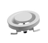 Ø 80mm Difusor de Extracción - Válvula de Disco Regulada - Rejilla de Ventilación Redonda de Acero - Blanco