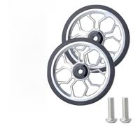 80mm Plegable Para Bicicleta Para Rueda Fácil, Aleación De Aluminio Para CNC, Rodamiento Incorporado, Baja Fricción, Resistente al desgaste, Diseño ligero, Para Brompton, Para (plata)