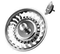 Ø 80mm Universal Tapón Fregadero de Cocina - Colador Fregadero de Acero Inoxidable - Colador Tapón Desagüe Fregadero Cocina, para Cocina Blanco y Franke